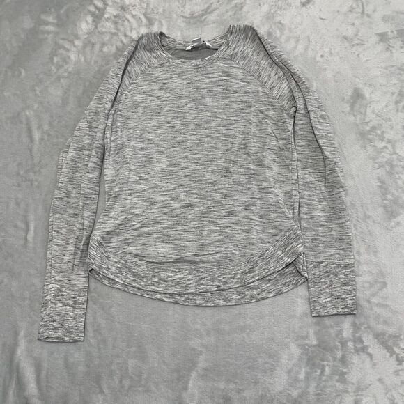Athleta Sweater Women Extra Small Heather Grey Mindset Sweatshirt Stretch - Picture 1 of 10
